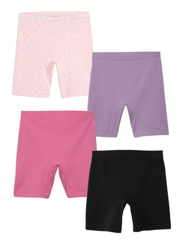 Image of mackly Girls Inner Shorts (Pack of 2) | 2-in-1 Seamless Panty Shorts with Gusset | Soft Breathable Base Layer for Dresses, Skirts