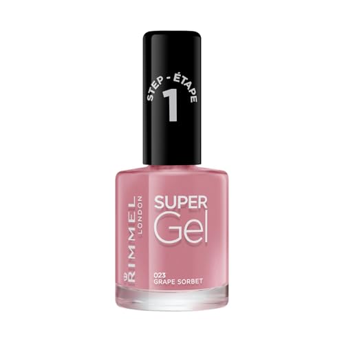 Rimmel - Vernis à Ongles Super Gel - Couleur et Brillance - Longue Tenue - 023 grape Sorbet - 12ml