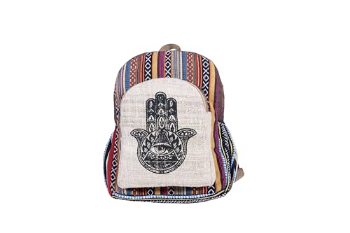 RARA-Natural-Handmade-Unique-design-eco-friendly-Hemp-Hippie-backpack-very-popular-in-FAIR-TRADE-Beautiful-light-weight-backpack-for-college-Adults-Peace-Hand-Medium