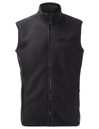 Jack Wolfskin Herren Waldsteig Fz Vest M Fleece Weste, Schwarz, L EU