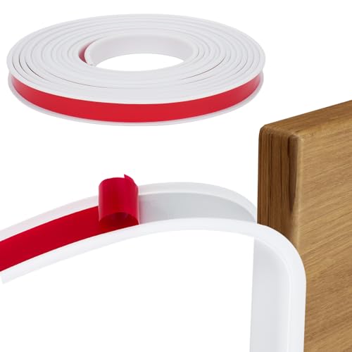 Yopih Paraspigoli a U 15mm x 6.1m - Protezione Autoadesiva per Angoli di Mobili e Tavoli - Profilo in TPE Bianco per Sicurezza Bambini e Bordi Cucina