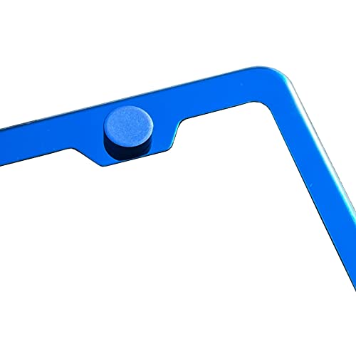 NAROWAN T304 Stainless Steel License Plate Frame Combo Blue Mirror Chrome Electroplating Universal Fit Aluminum Screw On Cap Cover, Rust Proof Weather Proof Silicone Back Guard(Qty: 1 Frame) by NAROWAN - Image 7