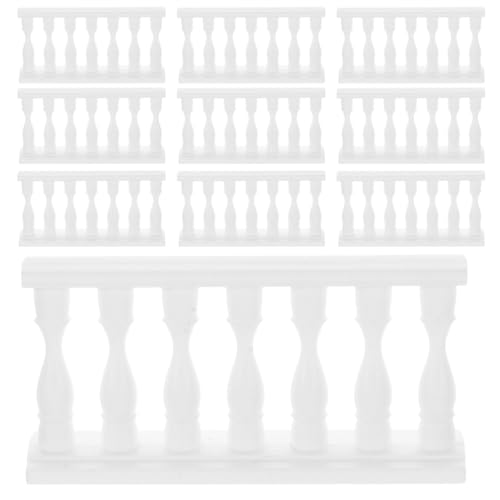 FUNOMOCYA 10pcs Miniature Fence for DIY Garden Decor Plastic Fences