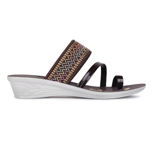 Image of Women Stylish & Comfortable Sandals | Lightweight Cushioned Footbed | Anti-Slip Sole, Casual Footwear