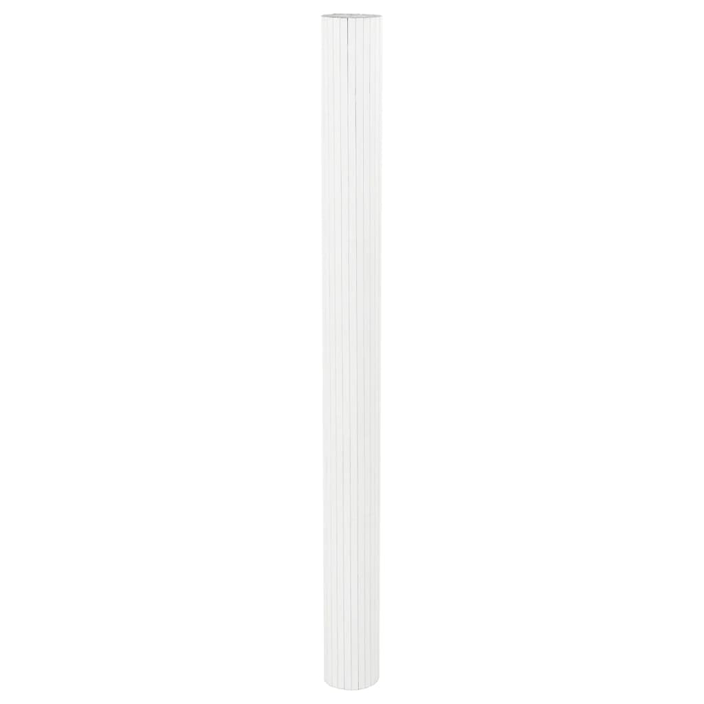 vidaXL Cloison de séparation Blanc Largeur 400 cm Hauteur 165 cm Bambou