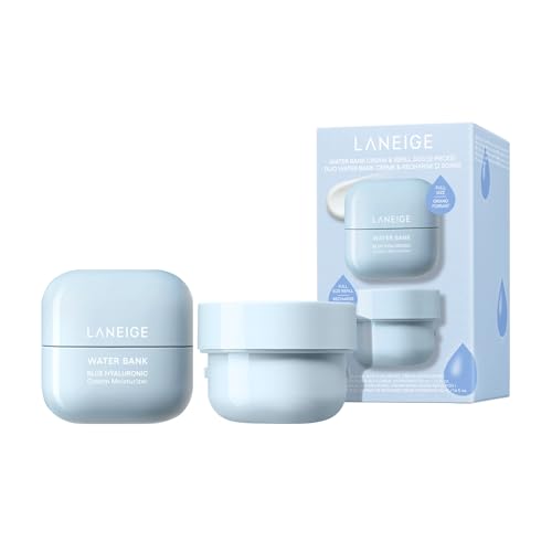 Image of LANEIGE Water Bank Blue Hyaluronic Acid Cream Daily Face Moisturizer: Hydrating Korean Lightweight Face Cream with Ceramides & Squalane for Lasting Deep Hydration & Skin Barrier Support