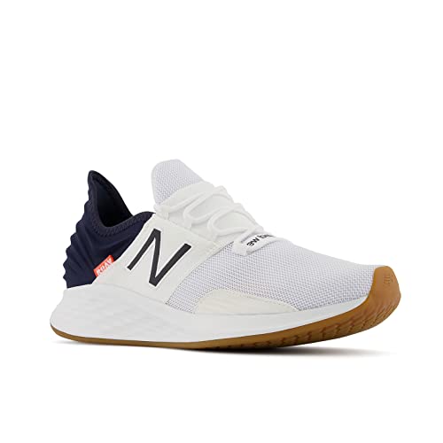 New Balance New Balance Men's Fresh Foam Roav V1 Running Shoe, White/Eclipse, 7.5 Wide