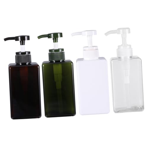 SHERCHPRY 4 Piezas Gel De Ducha Embotellado Recipiente Productos Etiquetas Loción Compresible Botellas De Viaje para Lociones Líquidas Reutilizable Tamaño Bomba Champú De Viaje Vacío Lavar