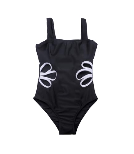 Girls One Piece Swimsuit Cut Out Bathing Suits Beach Swimwear for Kids 7-12 Years