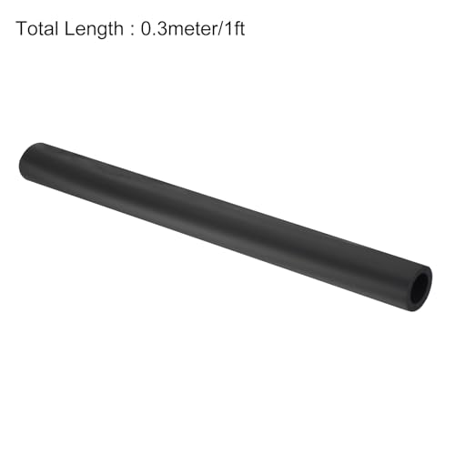 Image of uxcell Foam Tubing for Handle Grip Support,20mm ID 30mm(1 3 /16 inch) OD 0.3 Meter /1ft Length Black