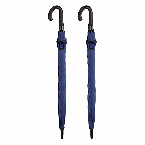 傘 メンズ Vialifer 210T高強度 雨傘 10本骨 大判 130cm 傘 大きい Teflon加工超撥水耐風 長傘 丈夫 大型 かさ 紳士傘 自動開けステッキ傘 レディースメンズ晴雨兼用傘 大きな傘 付き 【暴雨強風対策】（ネイビー+ネイビー）の商品画像（Amazon）
