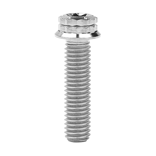 Image of Titanium Flange 12 Point Head M8 x15 20 25 30 35 40 45 50 55 60 65mm Screw Bolt Pack of 4 (M8x30mm, Normal Titanium)