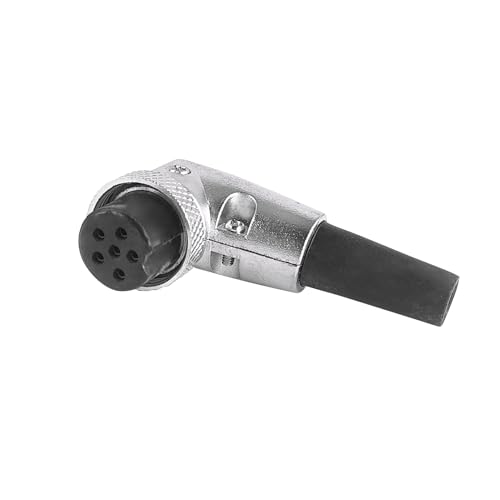 Image of MX 3 Pin XLR Microphone pin Pure Copper Nickel Plated for High Conductivity microphone (6-Pin Male Connector (Right-Angle), Pack of 2, Male Connector)