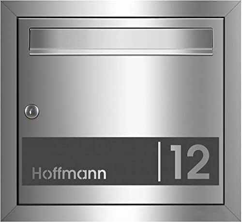 Frabox® Design Unterputz - Briefkasten Oleva Edelstahl mit Hausnummer &...