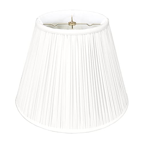 One-Day Sale: Up to 60% Off Royal Designs Deep Empire Gather Pleat Basic Lamp Shade, White, 10 x 20 x 15