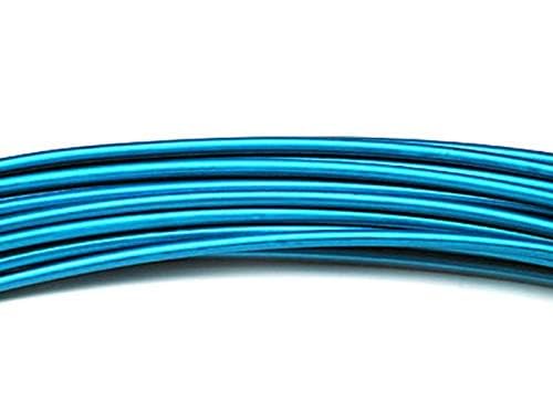 Image of Beadsnfashion 10 Meters Aluminium Craft Wire for Art & Craft, Jewellery Design, Wire Wrapping, Flower Decoration, Floral Arrangement and DIY Handmade Projects (Turquoise, 1.5 MM)