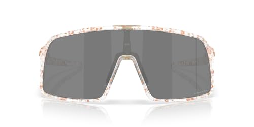 Oakley OO9406A Sutro Low Bridge Fit Sunglasses, Matte Clear Terrazzo/Prizm Black, 60 mm