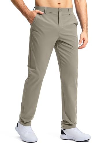 Image of Pudolla Men's Golf Pants Stretch Work Dress Comfy Pants 30 inch /32 inch /34 inch Lightweight Quick Dry Casual Slacks Trousers with Pockets
