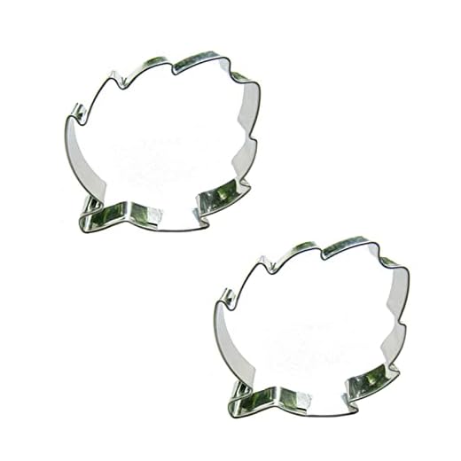 BIAOBIAO CBCN Moldes de Corte de Galletas de la Forma de Hoja 2 Piezas, Herramientas for Hornear, Hornear Herramientas de Caramelo Suave. 100 Nuevo