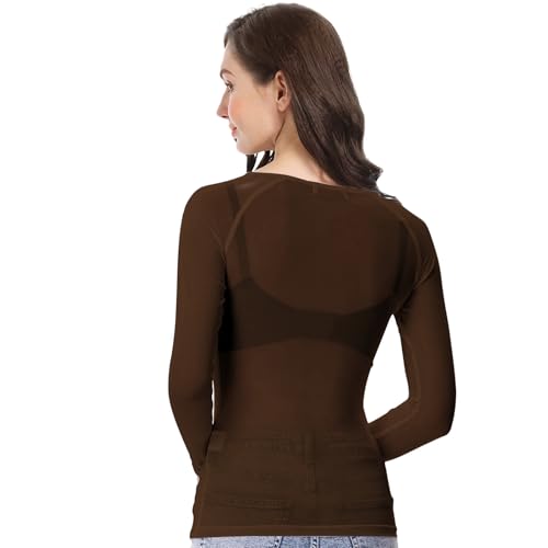 Image of Buauty Sheer Tops for Women,Mesh Fishnet Tops Plus Size,Stylish and Sensational Mesh Blouses for Fashion-Forward Ladies