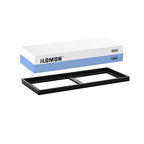 Whetstone Knife Sharpening Stone, Best Pebble Premium 2 Side Grit 1000/6000 Waterstone |