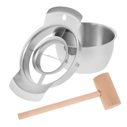 HYTROVE ステンレス製ザクロ皮むき器 木製ハンマー付き ザクロ種子除去ボ