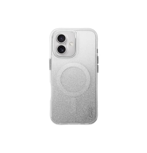 Coehl LUMINO Coque de téléphone compatible avec iPhone 16, 6.1, chargement magnétique, argent étincelant (argent scintillant)
