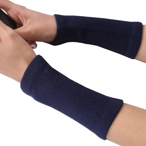 [Omenluck] アームウォーマー レディース 綿 手首当て 防寒アームカバー 手首ウォーマー オールシーズン 冷房対策 アームホット 腕カバー 指なし 優しい着け心地 男女兼用のサムネイル