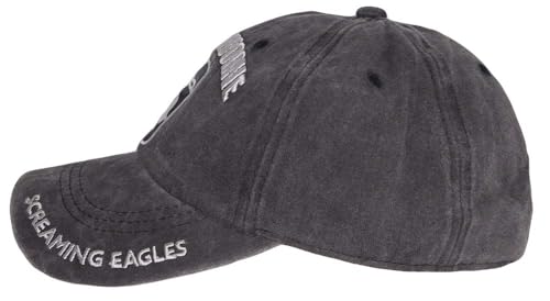 US Army 101st Airborne Screaming Eagle Grey Embroidered Hat miniatura 4