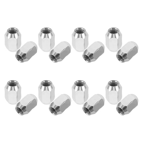 Tuercas de rueda para ATV juego de 16 piezas en acero inoxidable plata para reparación de remolques