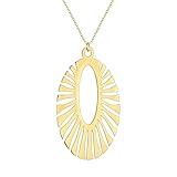 Genérico collar hombre.Collar ovalado colgante Sunshine Collar de moda para el día a día Rayos de sol Colgante oval Regalo único para mujeres Hombres