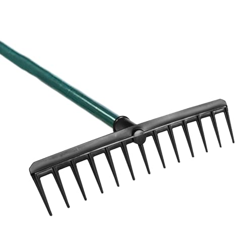Rastrillo de nivelación para céspedes | para nivelación de céspedes y tierras - Herramienta resistente de aplanamiento para mantenimiento de jardines, caminos de , granjas y espacios verdes