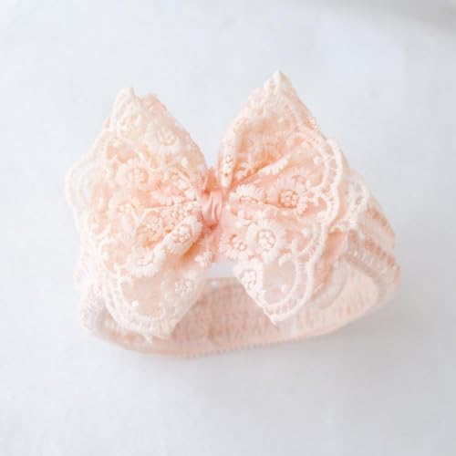 Baby Girl Bow Headband, Lace Bowknot Hairband, Wide Elastic Headdress, Princess Style2