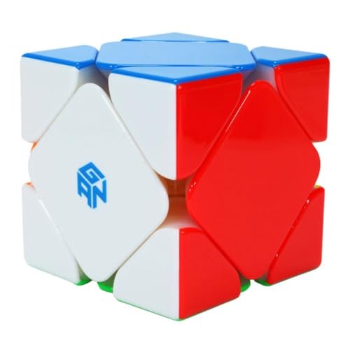 Image of GAN Skewb Enhanced Magnetic Speed Cube | UV Coated Glossy Finish, Core Magnets & GES Pro Dual Adjustment | Lightest 79g Design & 90 Corner Cutting
