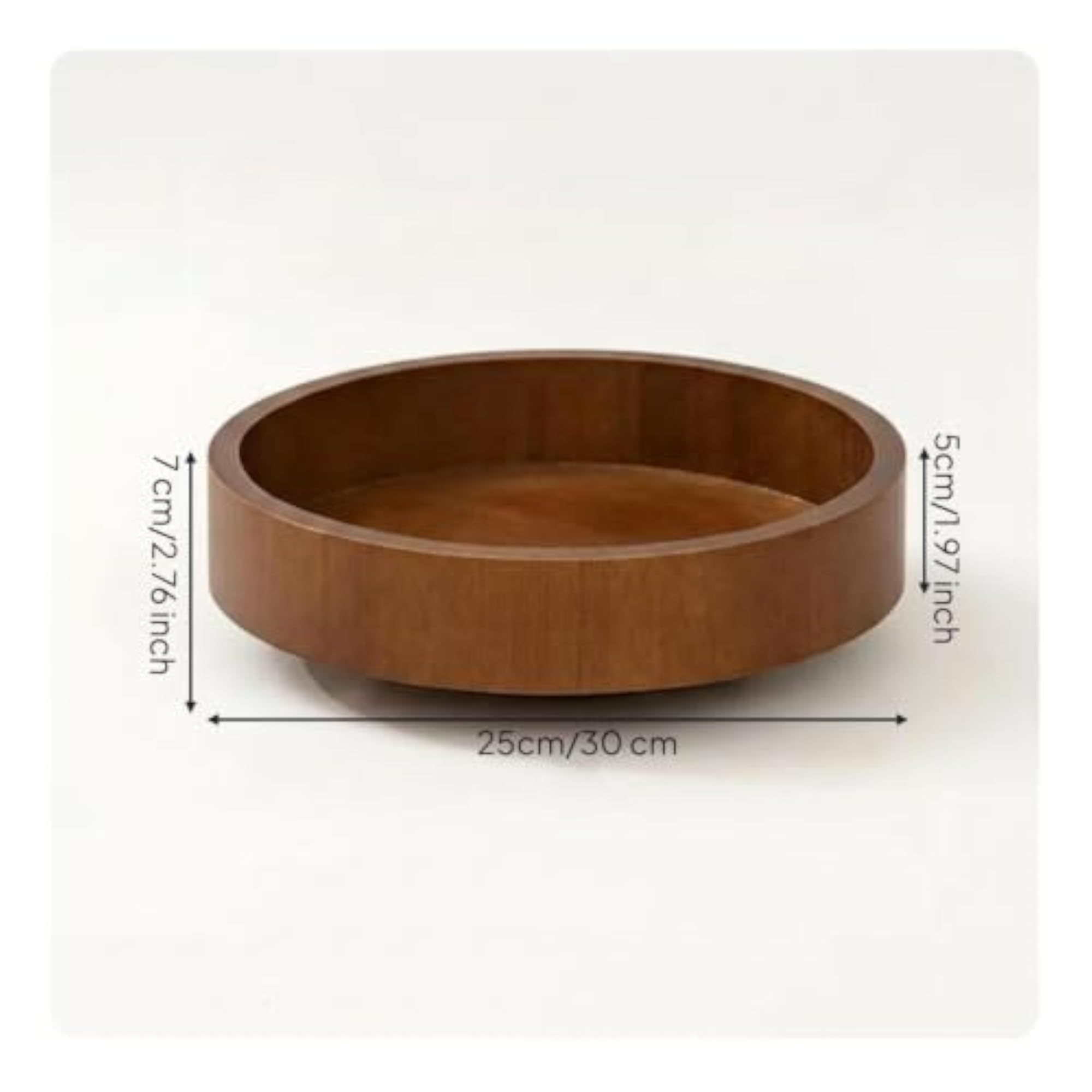 Rotating Wooden Cosmetics Tray, Hazelnut Brown
