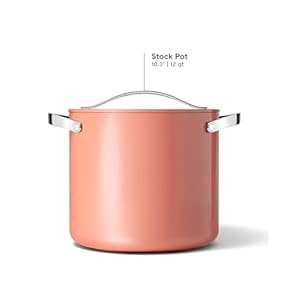 Carawaystockpot12qtceramiccoatedpotwithlidfeefromforeverchemicalslargepotforbiggerbatchesperracotta  Urban Country Home Decor Caraway stock pot 12 qt ceramic coated pot with lid fee from forever chemicals large pot for bigger batches perracotta  urban country home decor