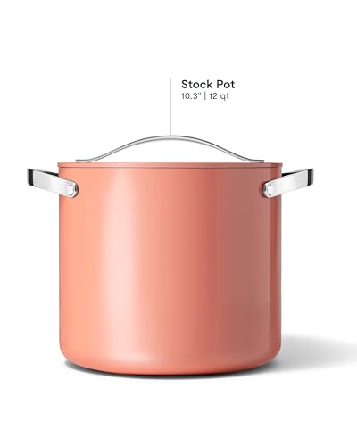 Carawaystockpot12qtceramiccoatedpotwithlidfeefromforeverchemicalslargepotforbiggerbatchesperracotta  Urban Country Home Decor Caraway stock pot 12 qt ceramic coated pot with lid fee from forever chemicals large pot for bigger batches perracotta  urban country home decor
