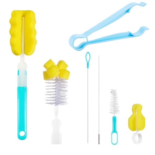 Cepillo Biberones Escobilla Limpia Biberon Limpiabiberones Baby Bottle Brush Limpieza Chupetes Esponja para Biberones Chupetes Pajitas Vasos Botellas de Agua
