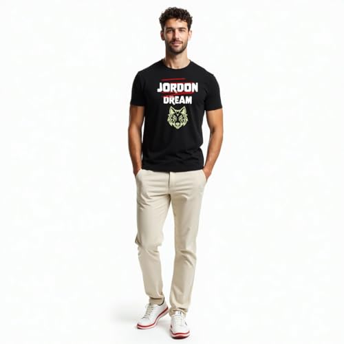 Image of ALOVA Men's Printed Polyester Sportswear T-Shirt - Black, Round Neck, Half Sleeves, Comfort and Performance in Gym, Training, and Outdoor Sports