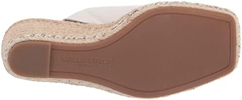 Karl Lagerfeld Paris Women's Corissa Slip on Espadrille Wedge Sandal, BRT White, 5.5 | Image 3