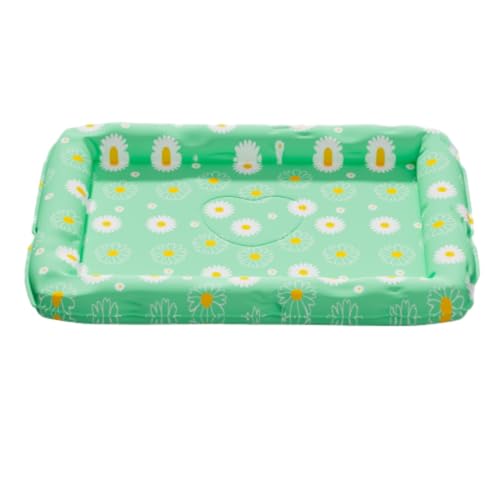 MAIBED ペット用冷感ジェルマット 夏用 ひんやり 接触冷感 厚手 花柄 大きいサイズ 噛みつき防止 クールマット 犬 猫 ウサギ ペット用 二重構造 防水 抗菌加工 洗える 車用 人間 座布団 枕 熱中症 暑さ対策 (C,M-76*66cm)
