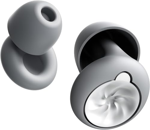 【ドイツ レッド•ドット賞受賞】耳栓 睡眠用 寝返り痛くない 【認定聴覚保護具】DJcong(ディージェーコング) 寝ホン 完全遮音 いびき対策グッズ ホットアイマスクと併用 癒しグッズ 安眠グッズ 睡眠用イヤホン ノイズ キャンセリング 耳栓 イヤーマフ 防音 子供 大人 聴覚過敏 睡眠 快眠 安眠 勉強 集中 移動 サウナ ライブ イヤープラグ 誕生日プレゼント 男性 女性 ギフト 母の日 父の日 敬老の日 収納ポーチ付 (グレー, 4サイズイヤーチップ)のサムネイル