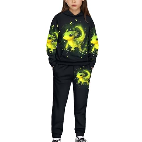 Girls 2 Piece Lounge Set Cute Casual Pullover Hoodie and Jogging Sweatpant 5-12 Y