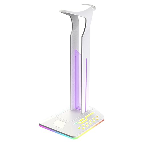 Vigcebit RGB Headphone Stand - Gamer Earphone Stands RGB Headphone Display | Multifunctional Desk Game Headset Holders with Rubber Base for All Earphone Accessories