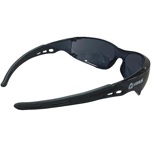 Image of VENUS - E-306 GHC - Safety Goggles - ANSI Z87+ Certified, Polycarbonate Hard Coated Anti-Scratch Lens, UV Protection, Industrial, Bike & Car Driving - Clear Lens - Pack of 1
