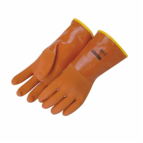 Majestic 3703 Acid/Base Bio Hazard Resistant PVC Protective Gloves with Removable Liner - Medium