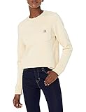 Carhartt Women's Clarksburg Crewneck Pocket Sweatshirt, White Truffle, X-Large
