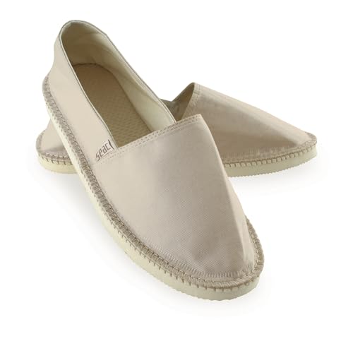 SEAC Malaga, Espadrilles décontractées pour Femmes et Hommes en Toile et Coutures Apparentes...