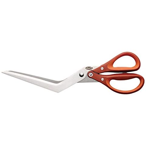 Chef'n 103-899-280 FreshForce Pizza Scissor Cutters, Stainless Steel, 30 cm, Orange Cover