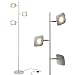 Brightech Tree Spotlight LED Floor Lamp - Very Bright Reading, Craft and Makeup 3 Light Standing Pole - Modern Dimmable & Adjustable Panels, Minimal Space Use - Silver